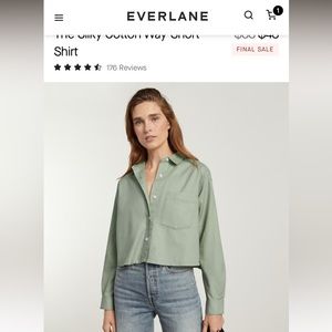 Like-New Everlane Silky Cotton Way Short Shirt | Size M